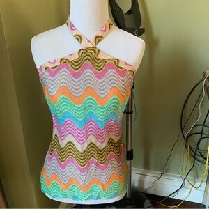 NWOT Ramy Brook Multicolor Halter Knit Top XS - S